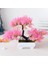 Pembe Plastik Yapay Bitkiler Bonsai Ev Odası Masa Dekorasyon Küçük Ağaç Saksı Sahte Bitki Çiçekler Saksı Bahçe Balkon Süsleri (Yurt Dışından) 5