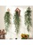 FZH049-GREEN Yapay Saksı Turp Yaprağı Rattan Yeşil Yaprak Tavan Vine Sahte Fern Asılı Sepet Dekor Için Duvar Moss Için Düşen Bitki (Yurt Dışından) 5