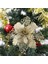 Beyaz 15 cm 5 Adet 9-15 cm Glitter Yapay Noel Çiçekleri Ev Için Noel Ağacı Süslemeleri Sahte Çiçekler Noel Süsler Yeni Yıl Dekorları (Yurt Dışından) 4