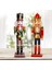2 Adet 2 Adet/takım 30 cm Noel Fındıkkıran El Boyalı Ahşap Kral Davulcu Asker Kukla El Sanatları Noel Ev Ofis Dekorasyonu (Yurt Dışından) 2