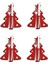 Yeşil Kar Tanesi 4 Adet Noel Ağacı Çatal Bıçak Çatal Kapakları Masa Süsü Noel Sofra Dekorasyon Tutucu Çanta Ev Için Noel Süslemeleri (Yurt Dışından) 4