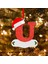 E Noel Ağacı Askı Süsleri 26 Alfabe ile Noel Şapka Süsleme Diy El Sanatları Noel Ağacı Parti Süslemeleri #50G (Yurt Dışından) 5