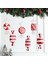 Şeker Kamışı Karışımı 6 Adet 6 Adet Noel Asılı Şeker Topları Kırmızı Beyaz Şeker Kolye Ev Partisi Noel Ağacı Süslemeleri Navidad Kış Yeni Yıl 2023 (Yurt Dışından) 5