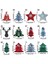 B-3 4 Adet Noel Bıçak Çatal Tutucu Noel Baba Kar Tanesi Elk Noel Ağacı Çatal Cep Çantası Nonwoven Sofra Organizatör Masa Süsü (Yurt Dışından) 2