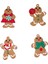 Stil 7 1 Takım Zencefilli Kurabiye Adam Süsler Noel Ağacı Süslemeleri Için Küçük Boy Zencefil Asılı Takılar Noel Ağacı Süsleme Holiday Deco (Yurt Dışından) 4