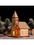 Noel Baba 2 Dıy Doğal Ahşap Sıcak LED Işıkları ile Asılı Kütük Kabin Noel Süsleri Ahşap Parlayan Kale Lambası Yeni Yıl Hediyeleri Çocuk Oyuncakları (Yurt Dışından) 3