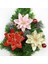 16CM-D25 5 Adet/grup Glitter Yapay Çiçekler Noel Ağacı Dekorasyon Poinsettia Noel Süsler Ev Düğün Noel Partisi Dekoru Için (Yurt Dışından) 2