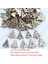 4-TREE-50PCS 50PC 35MM Mix Şekil Ahşap Beyaz Kar Taneleri Noel Süsleri Noel Ahşap Kolye Ev Için Yeni Yıl Noel Melek Süslemeleri (Yurt Dışından) 1
