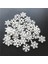 4-TREE-50PCS 50PC 35MM Mix Şekil Ahşap Beyaz Kar Taneleri Noel Süsleri Noel Ahşap Kolye Ev Için Yeni Yıl Noel Melek Süslemeleri (Yurt Dışından) 5