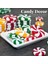 Sarı Çap 3.4 cm 24 Adet Noel Ağacı Dekorasyon Yapay Lolipop Kırmızı ve Beyaz Şeker Kolye Ev Dekor Yeni Yıl Çocuk Hediyeleri Navidad (Yurt Dışından) 2