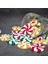 Sarı Çap 3.4 cm 24 Adet Noel Ağacı Dekorasyon Yapay Lolipop Kırmızı ve Beyaz Şeker Kolye Ev Dekor Yeni Yıl Çocuk Hediyeleri Navidad (Yurt Dışından) 3