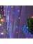 Beyaz 3m x 1m 105LED Perde LED Dize Işıklar Noel Dekorasyonu 3m Uzaktan Kumanda Tatil Düğün Peri Çelenk Işıkları Yatak Odası Dış Mekan Ev Için (Yurt Dışından) 3