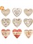 3PCS-2080-HEART 3pcs Güzel Kalp Çok Stilleri Ahşap Kalp Kolye Süsler Ahşap El Sanatları Aşk Hediyeleri Dıy Askı Süsleri Düğün Süslemeleri (Yurt Dışından) 2