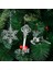 Şeffaf Melek-4 Adet Kar Tanesi Saçağı Bırak Süsler Kristal Noel Ağacı Şeffaf Dekorasyon Kolye Noel Ev Dekorasyonu Navidad 2022 (Yurt Dışından) 3