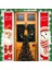 Bir Noel Sundurma Burcu, Buffalo Ekose Dekor Merry Christmas Kapı Afiş Noel Ev Yard Ön Kapı Navidad Için Asılı Dekorasyon (Yurt Dışından) 2