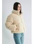 Bej Peluş Mont 3