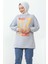 Gri West Baskılı İki İplik Sweatshirt 3