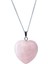 Sertifikalı Pembe Kuvars Doğal Taş Kalp Kolye Sürpriz Hediyeli 2