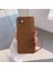 Apple iPhone 12 Uyumlu Kılıf Zebana Love Yumuşak Silikon Kılıf Kahverengi 1