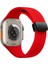 Watch Silikon Mıknatıslı Şık Sade Görünüm 38 40 41MM Uyumlu Saat Kordonu Kırmızı 2