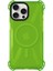 iPhone 13 Pro Max Magsafe Kablosuz Şarj Özellikli Mıknatıslı Transparan Şeffaf Yeşil Renkli Kılıf 1