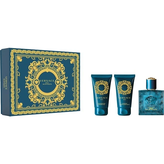 Versace Eros Edt Erkek Parfüm Seti (50 ml Edt+Shower Gel 50ML+AFTER Shave 50ML)