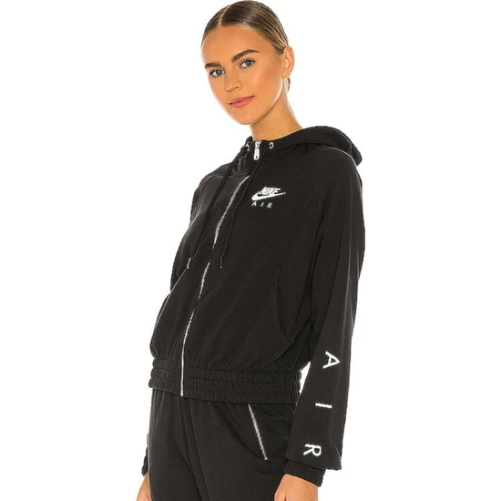 Nike Air Sportswear Fleece Cropped Loose Fit Full Zip Hoodie Kapüşonlu Bol Sweatshirt