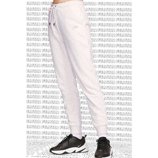 Nike Sportswear Essential Fleece Sweatpant Pamuklu Şardonlu Eşofman Altı Beyaz Melanj