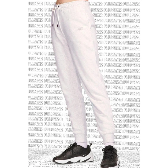 Nike Sportswear Essential Fleece Sweatpant Pamuklu Şardonlu Eşofman Altı Beyaz Melanj