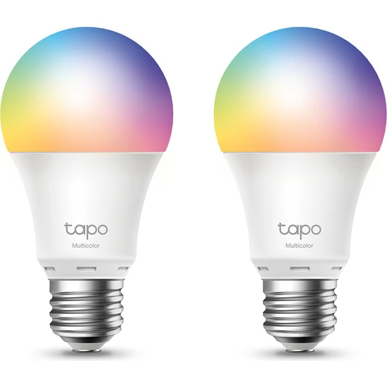 TP-Link Tapo L530E(2-pack), Çok Renkli Akıllı Wi-Fi Ampulü, 8.7 W, 2.4 GHz, 16.000.000 Renk Tonu, E27 Duy, Amazon Alexa ve Google Home ile Çalışır, Rengi Değiştirilebilir, Hub Gerekmez
