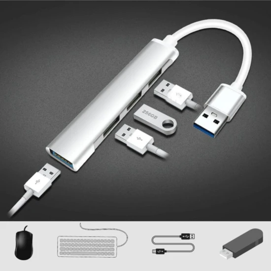 Zrh  USB 3.0 Dan 4 Adet USB 3.0 Hub Otg Çoğaltıcı Adaptörü A-809 Uyumlu