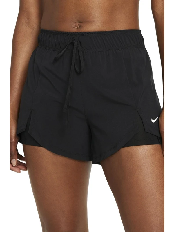 Nike Flex Essential 2-In-1 Training Shorts Taytlı Kadın Şortu Siyah