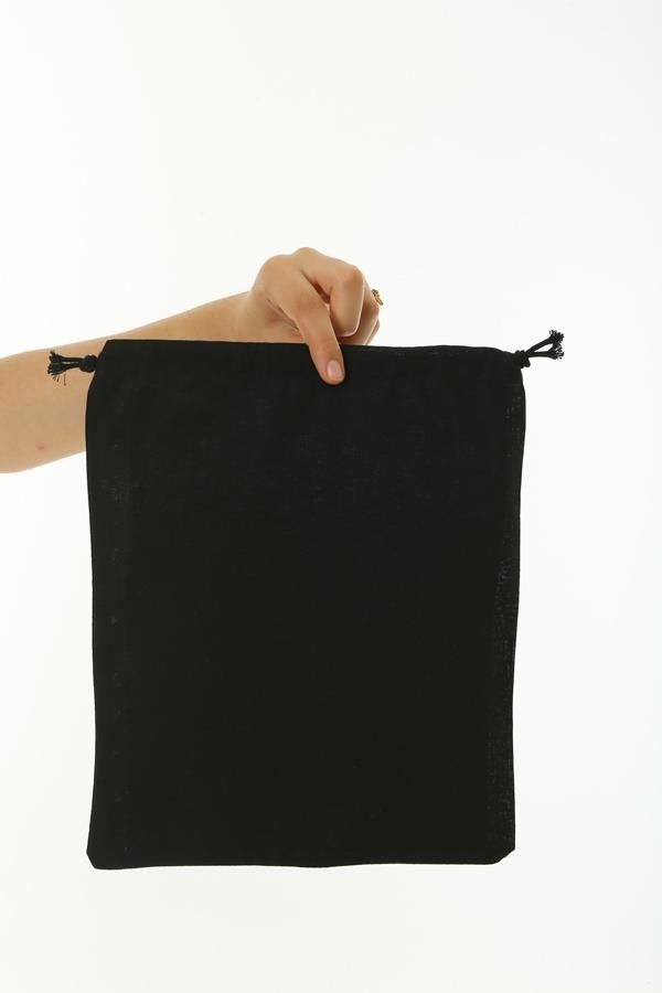 Baghashtag Siyah Bez Kese 38 cm x 47 cm görsel 3