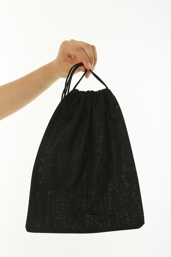 Baghashtag Siyah Bez Kese 38 cm x 47 cm görsel 4