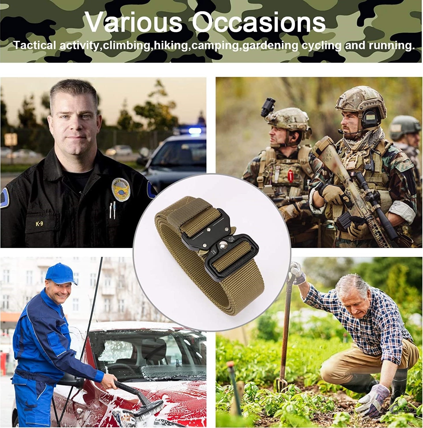 Werforu Tactical Belt - Ordu Taktik Kemer - U.s.a görsel 2