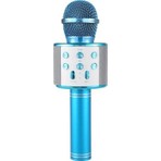 Wster WS-858 Mavi Bluetooth Karaoke Mikrofon Özellikli Kablosuz Bağlantı ile Eğlenceli Performans