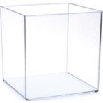 Stok Pet 8 lt Şeffaf Betta Kabı Beta Fanusu Akrilik Plastik Malzeme ile Modern Tasarım