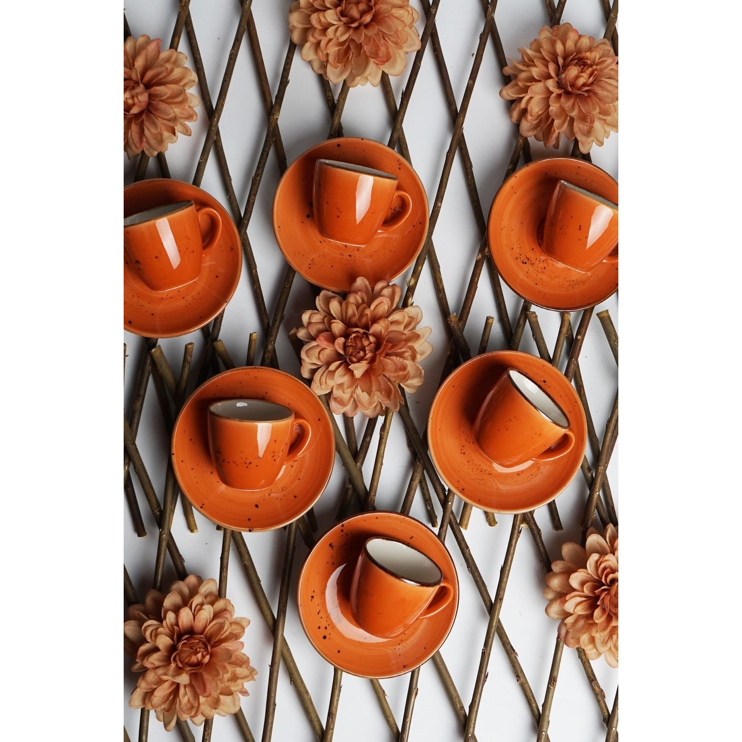Tulü Porselen Kitchen Trend Luna Turuncu 6 Kişilik Kahve Fiyatı
