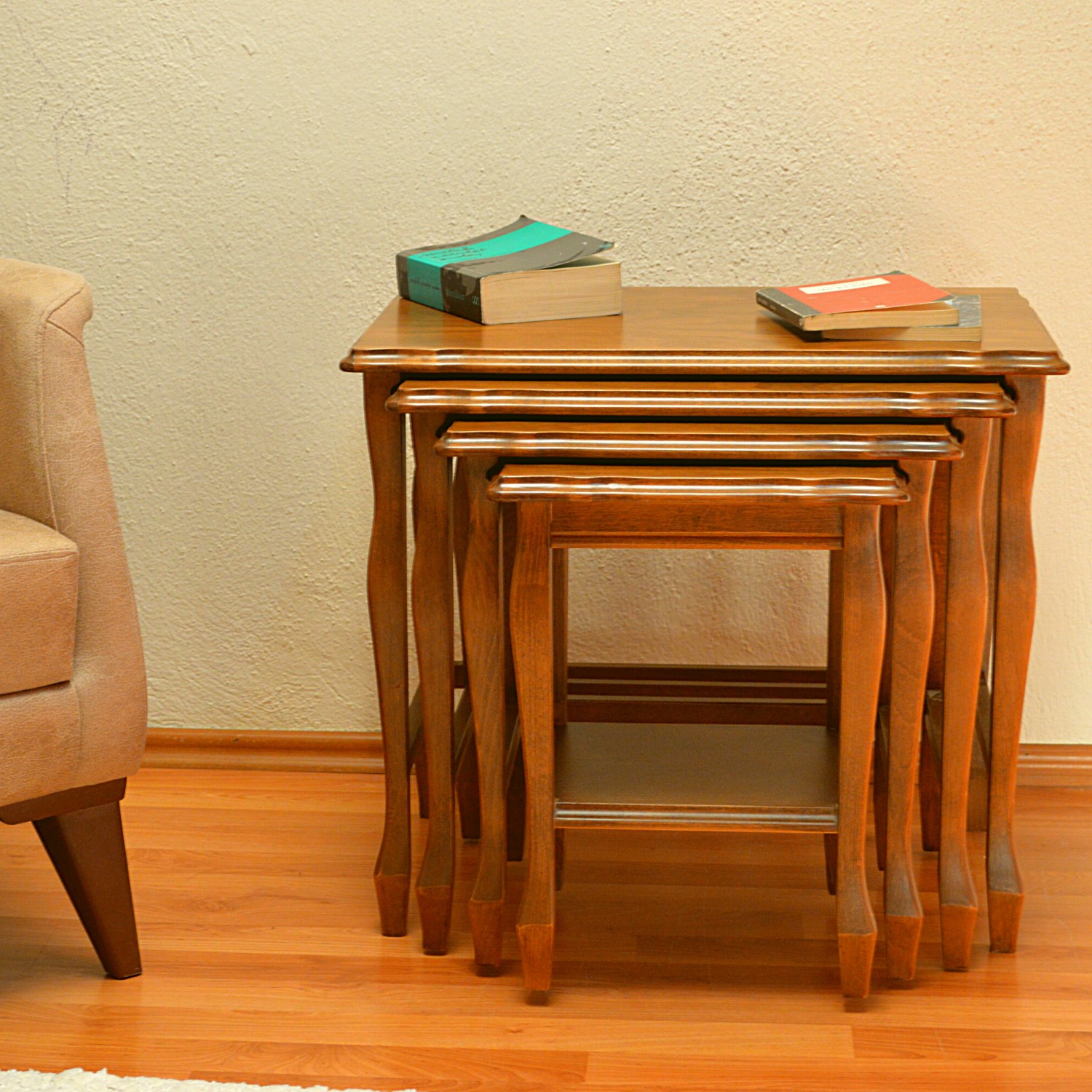 Domino Mobilya Vieux Zigon Çay Kahve Sehpa Takımı Ceviz Fiyatı