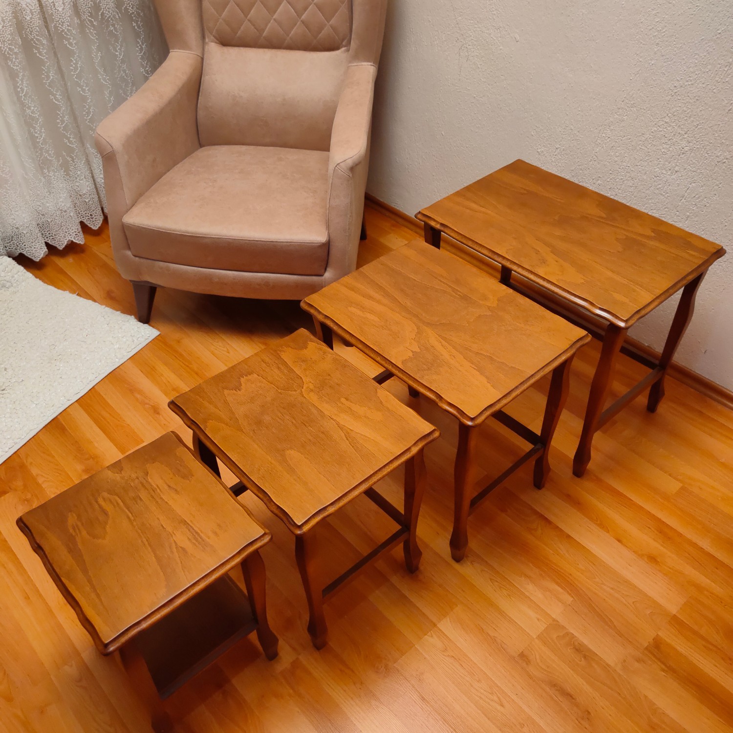 Domino Mobilya Vieux Zigon Çay Kahve Sehpa Takımı Ceviz Fiyatı