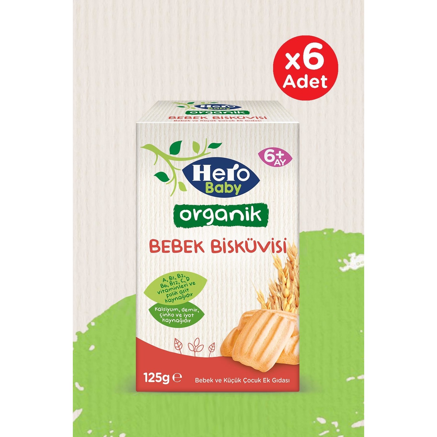 Hero Baby Organik Bebek Bisküvisi 125G 6 Adet Fiyatı