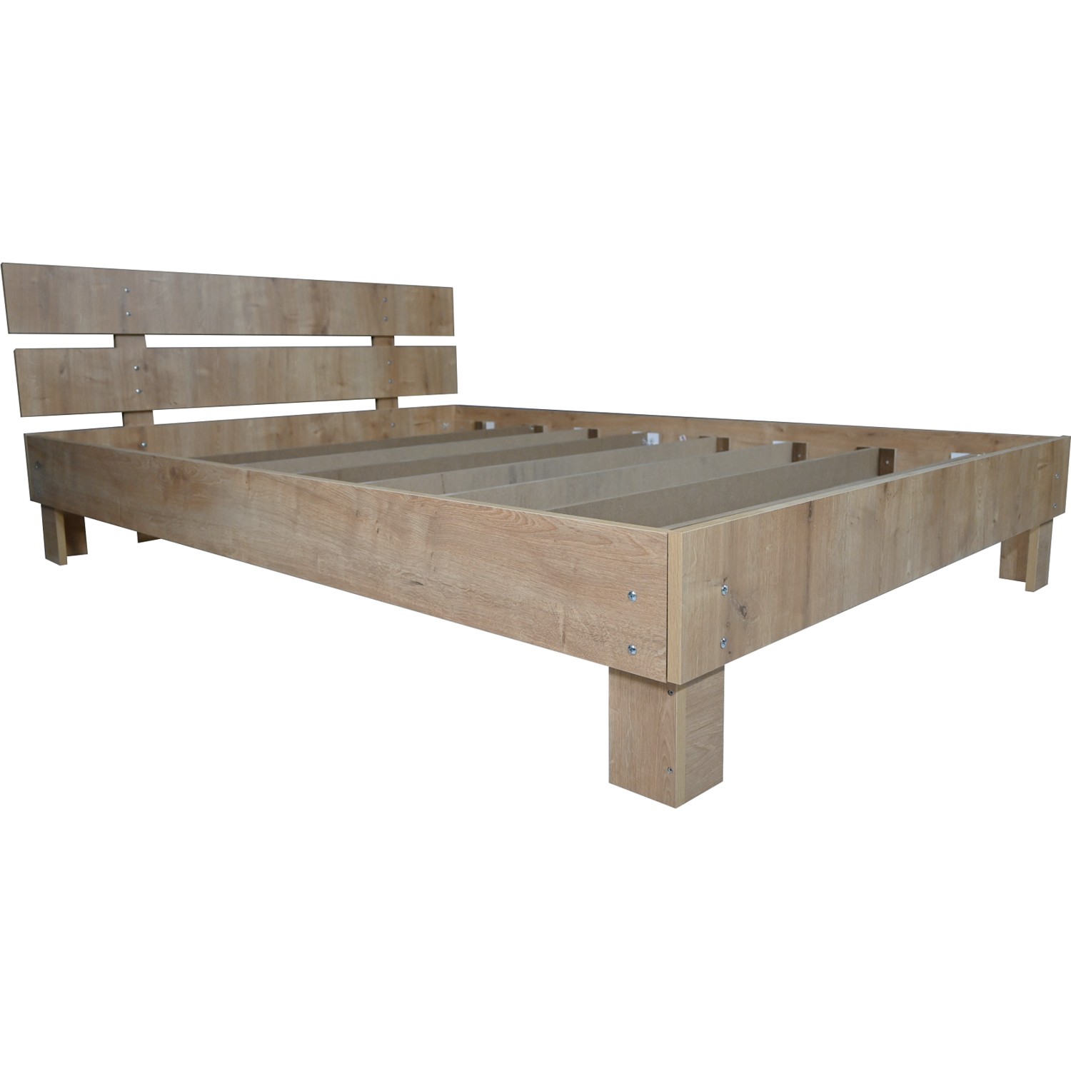 Brady Mobilya Salas Masif Meşe Desenli Yonga Levha Lüx Yatak Fiyatı