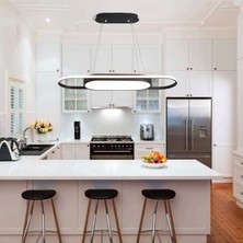 Vonalight Modern LED Elips Dekoratif Sarkıt Avize Siyah 3000K