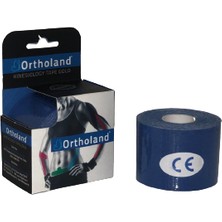 Ortholand Koyu Mavi Renk Kinesio Bandı, Spor Kas Ağrı 5cm*5mt