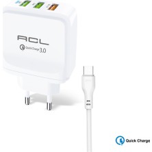 Acl Ac-77 Stoutpower™ Quick Charge 3.0 Duvar Şarj Aleti Type-C USB Kablolu