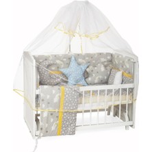 Sluupy Gri Figürlü Bebek Uyku Seti 60X120  (12 Parça)