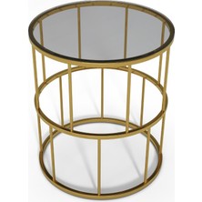 Evka Raise Yan Sehpa Parlak Pirinç