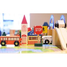 Sam Toys Ahşap 40 Parça Trafik Seti