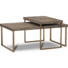 Evka Cookie Orta Sehpa Eskitme Pirinç