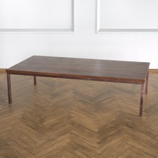 Evka Shiny Orta Sehpa - Eskitme Pirinç Ayak Ceviz Tabla
